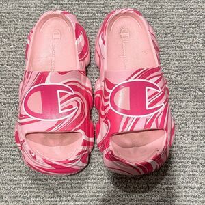 Champion Swirl Pink Slide Sandals